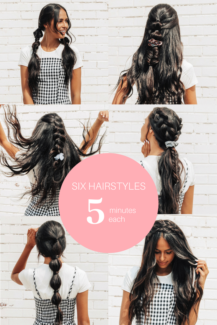 6 Easy Hairstyles 5 Minutes Each Kelsi Carma
