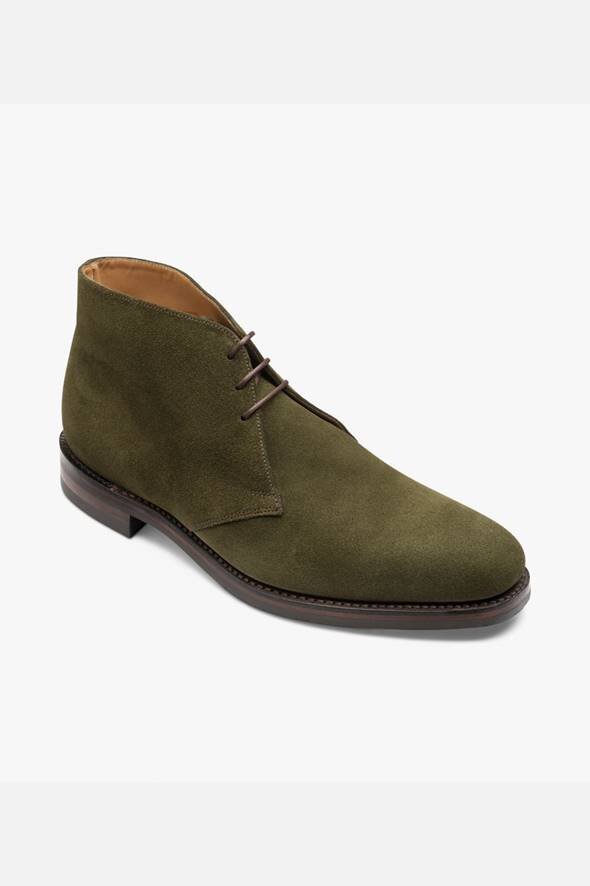 loake green suede
