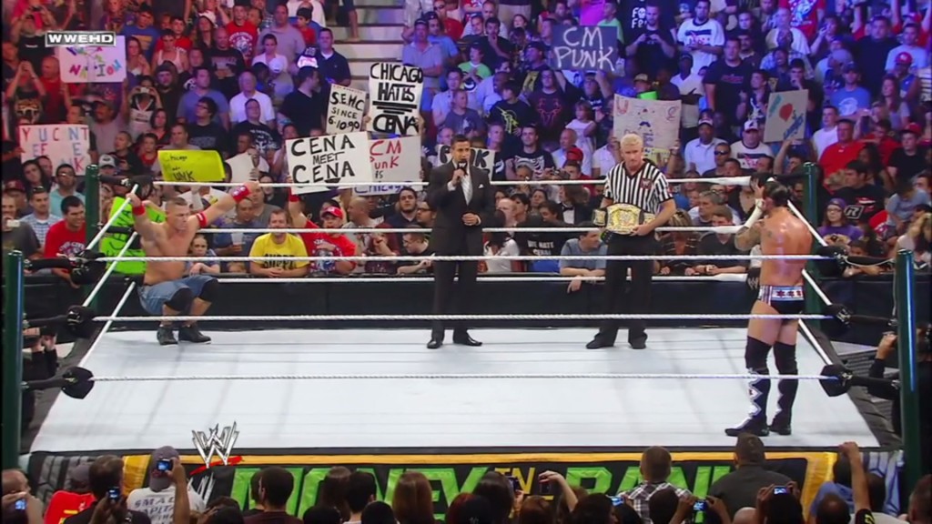 CM Punk and John Cena Face Off (Screencap)