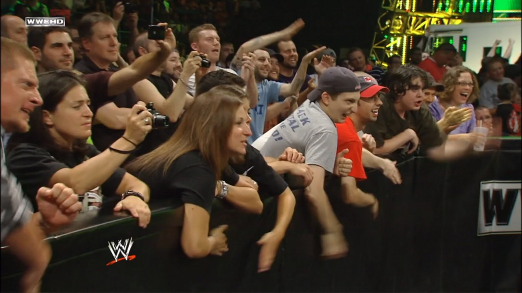 The crowd begging for Cena to tap out (Screencap)