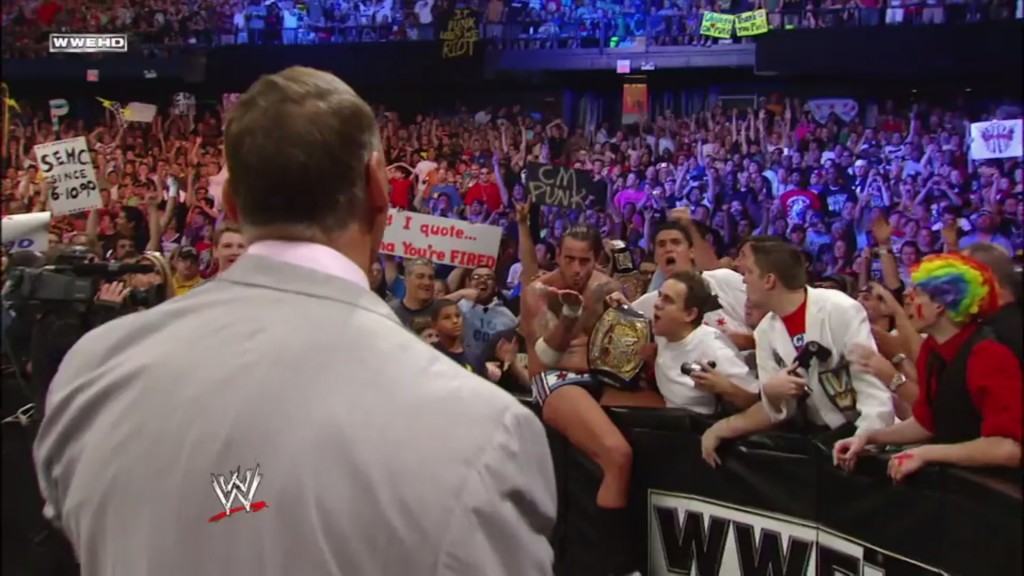 CM Punk blows Vince McMahon a kiss goodbye (Screencap)