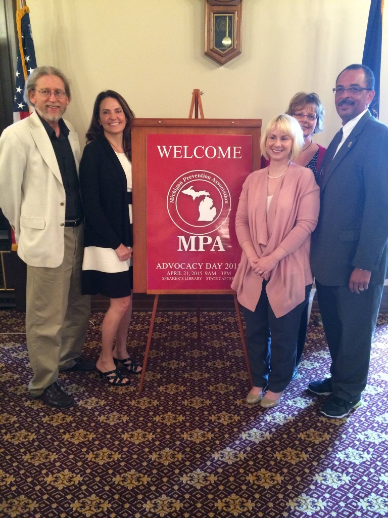 Our Executive Director Marsialle Arbuckle with members of the Michigan Prevention Association.