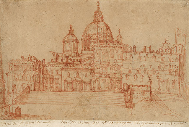 "View of Saint Peter's," by Federico Zuccaro, 1603, The Getty Museum