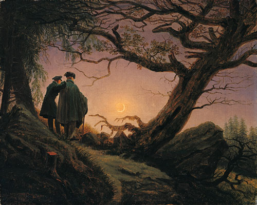 "Two Men Contemplating the Moon," Caspar David Friedrich, ca. 1825-30, Metropolitan Museum of Art
