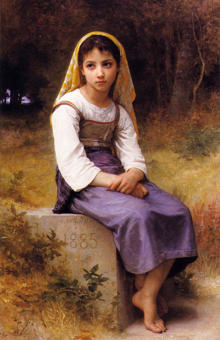 "Meditation," Adolphe-William Bouguereau, 1885, Joslyn Art Museum