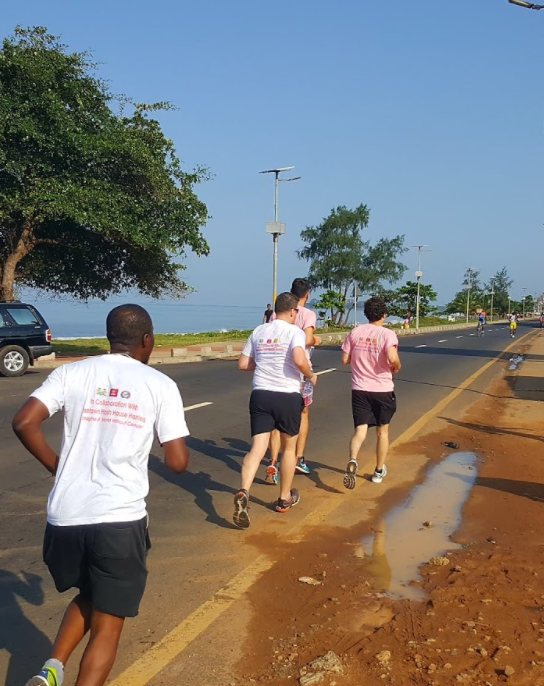 Team eHA on the move in Freetown, Sierra Leone.