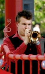 Jamie Smith playing cornet