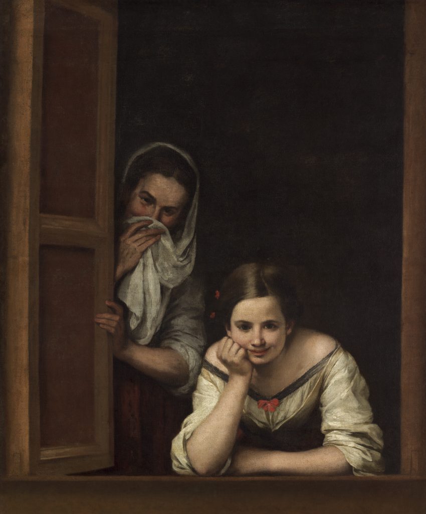 Bartolomé Esteban Murillo (Spanish, 1617 - 1682 ), Two Women at a Window, c. 1655/1660, oil on canvas, Widener Collection
