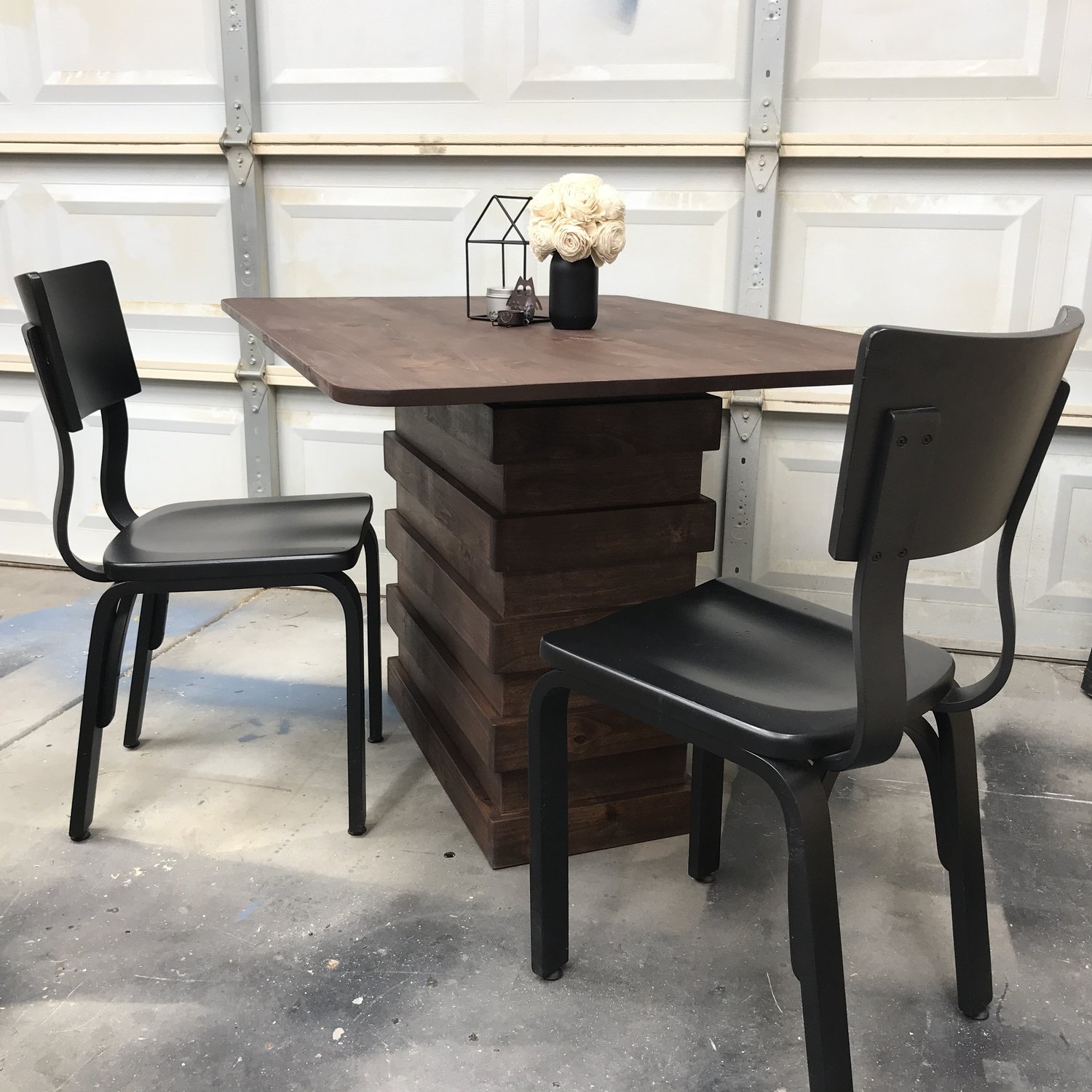 Diy Stacked Restoration Hardware Knockoff Dining Table The