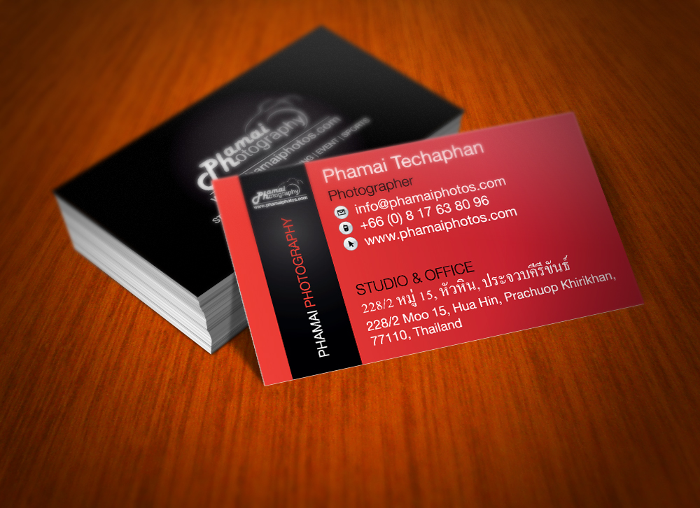 Phamai Photography Business Card Set designed by Thomas Groves