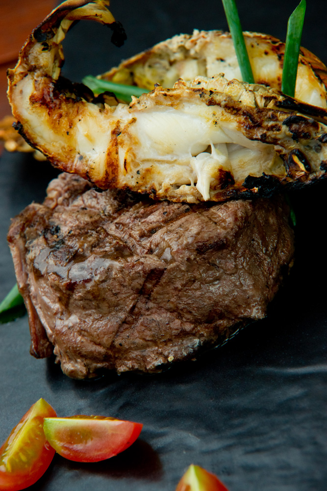Steak and Prawn - InterContinental PR Food Photography