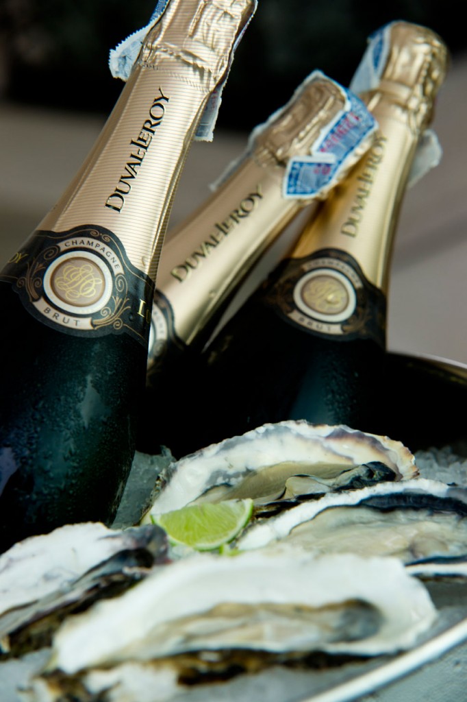 Champaigne and Oysters - InterContinental PR Food Photography