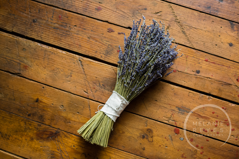 bride bouquet of dried lavender