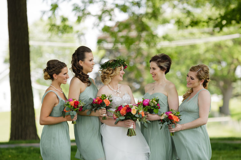wedding party flowers in jewel tones