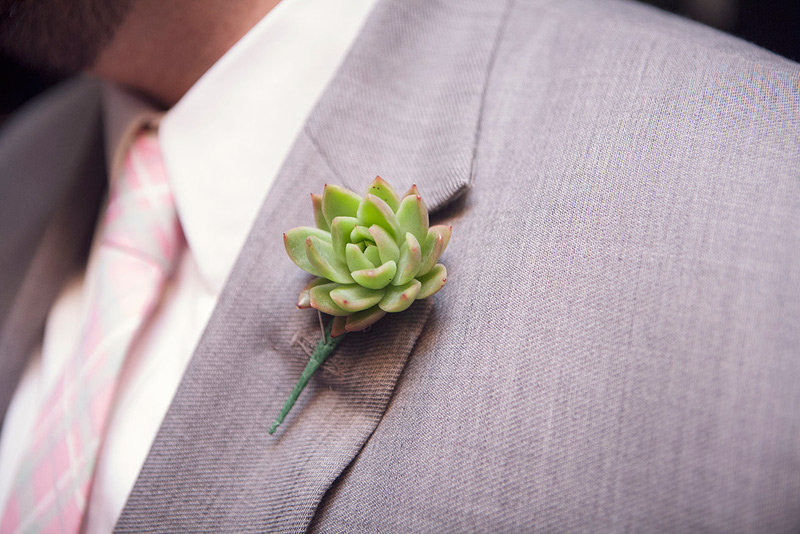 succulent wedding boutonniere