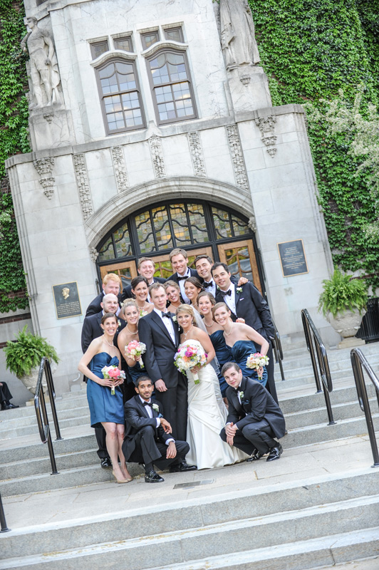 bridal party at Michigan Union, Ann Arbor