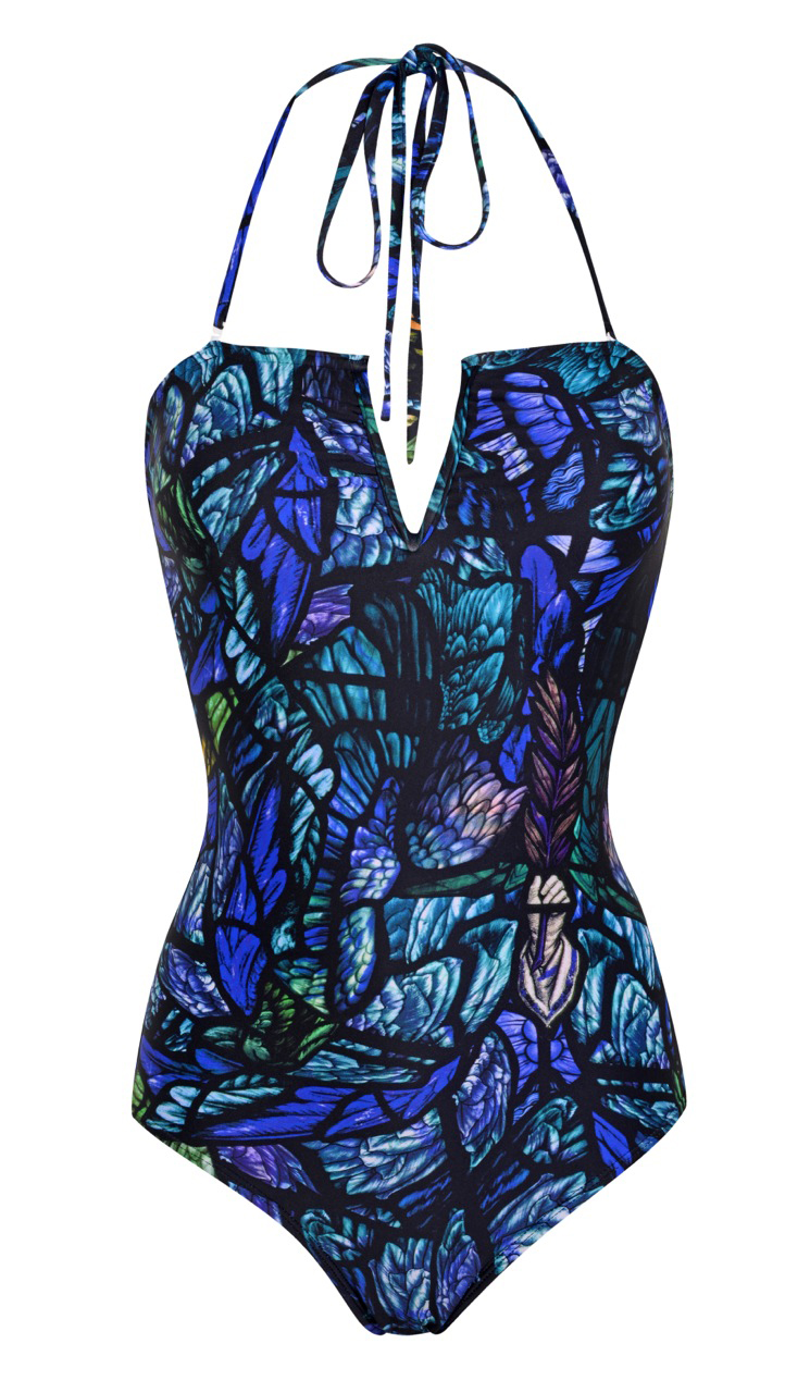 Ombre screwprint bandeau swimsuit, £195, www.lisaking.co.uk