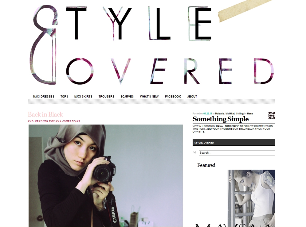 Front page of Style Covered, blog by Hana Tajima. 