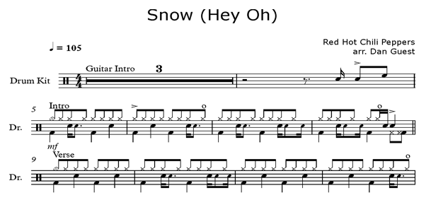 porter Broderskab skandaløse Snow (Hey Oh) by Red Hot Chili Peppers — DAN GUEST