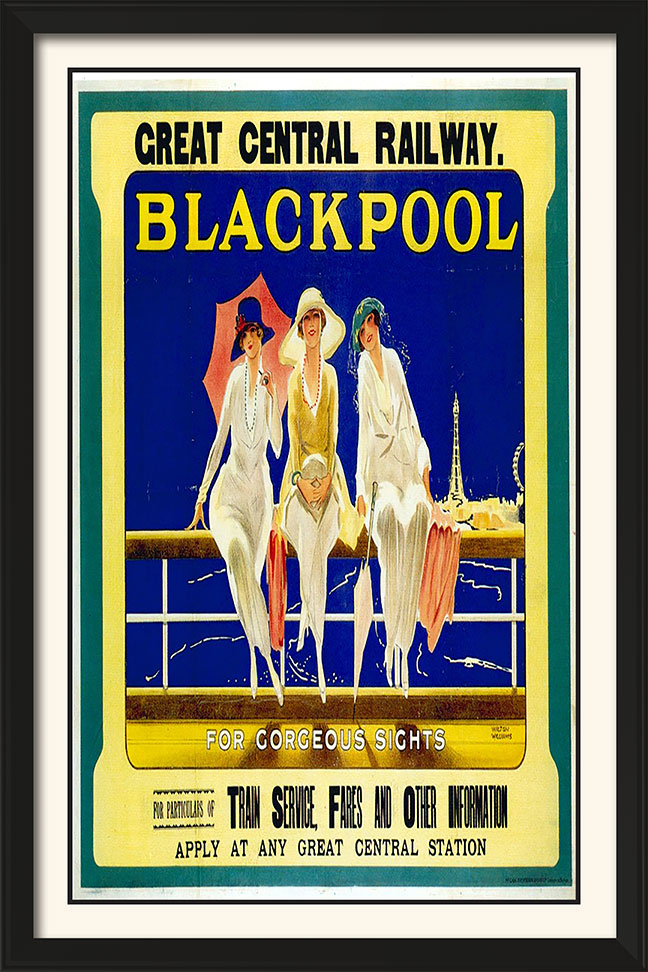 Vintage Blackpool Central Railway VTARP021 Art Print A4 A3 A2 A1 