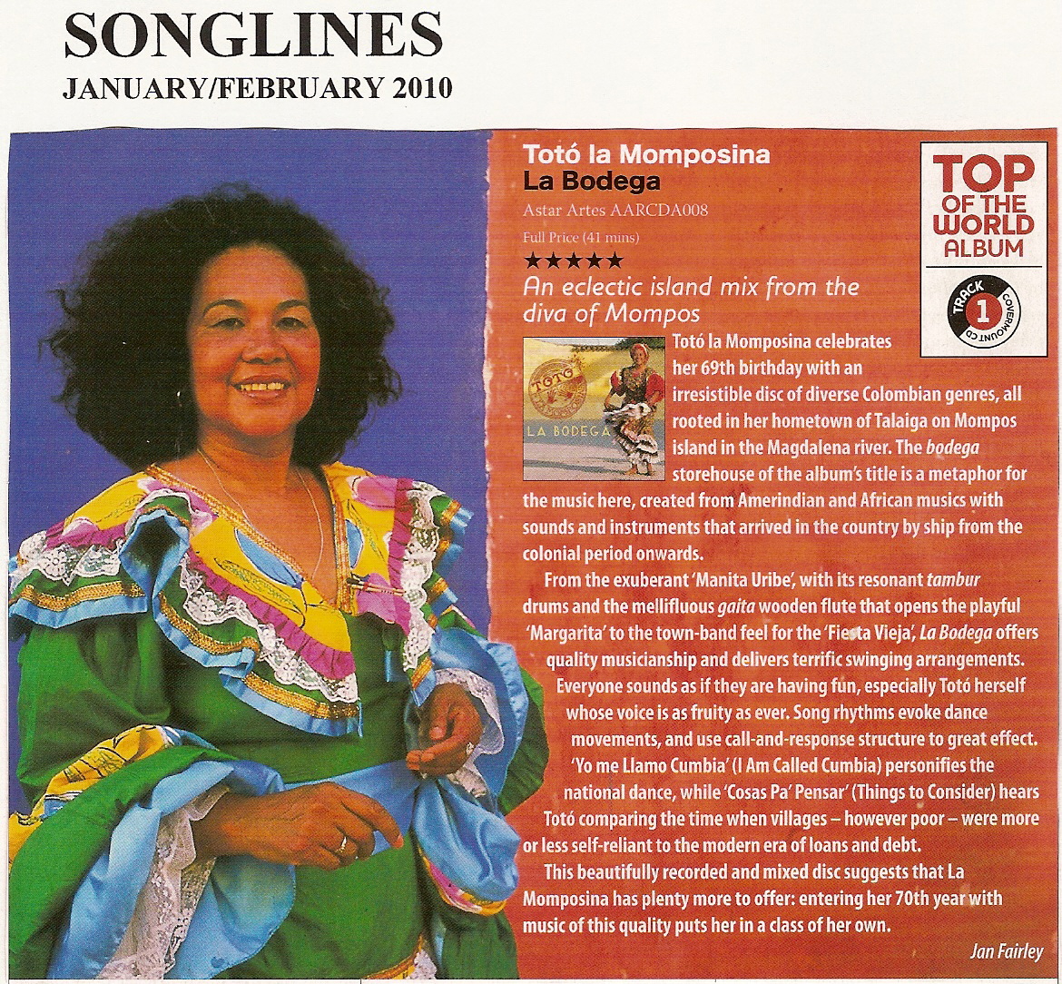 TOTO SONGLINES TOP OF THE WORLD REVIEW