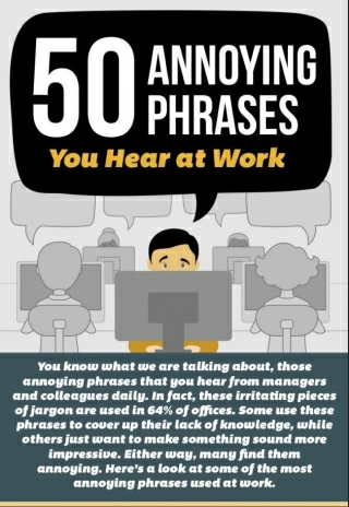 Annoying phrases infographic