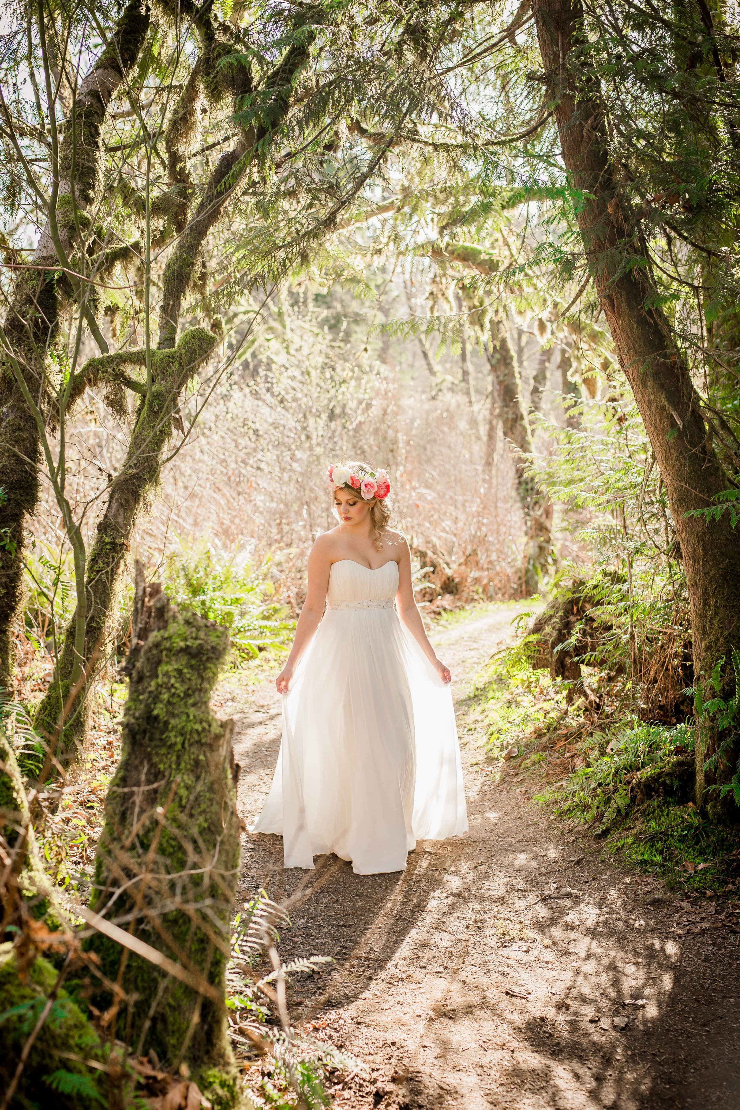 forest wedding bridal
