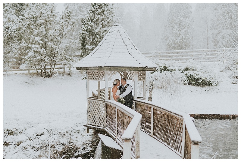 winter wedding in maple ridge