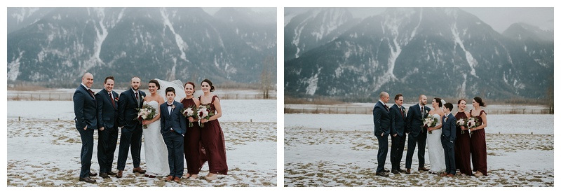 winter wedding at fraser river lodge