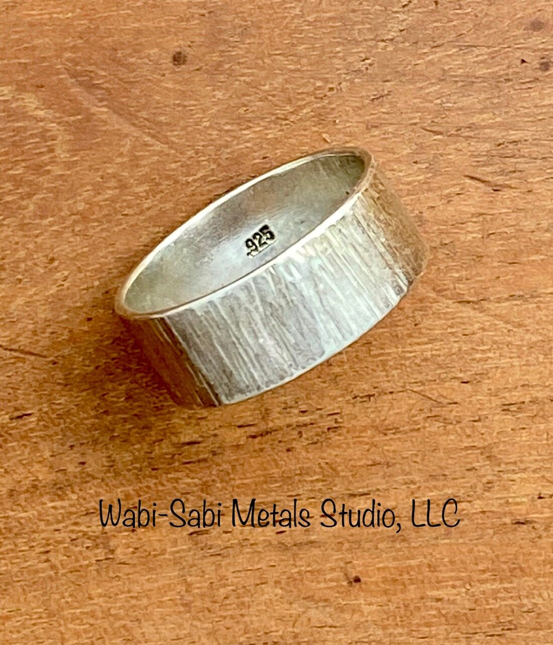 Sterling Silver Ring Band (Bark Texture) — Wabi-Sabi Metals Studio