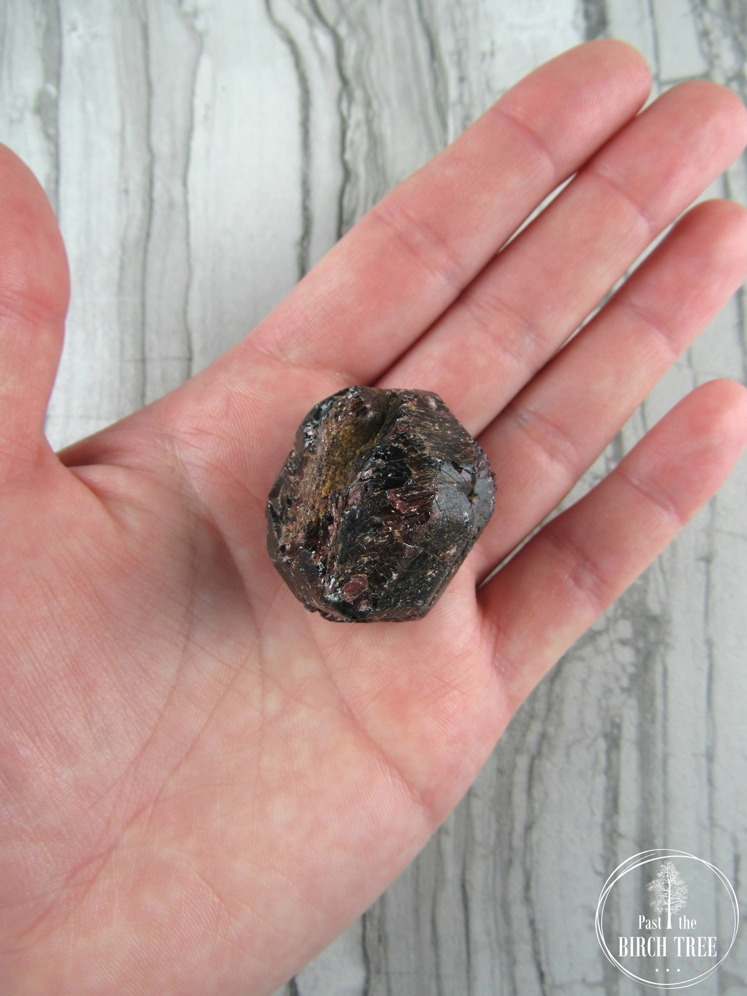 Natural Garnet Gemstone Specimen —Raw Gemstones- Past the Birch Tree