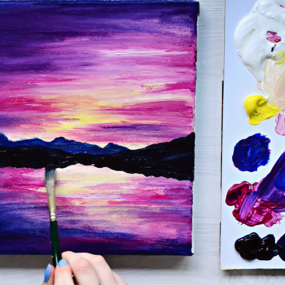 Full Tutorial: How to Paint Sunset Acrylic — Katie Jobling