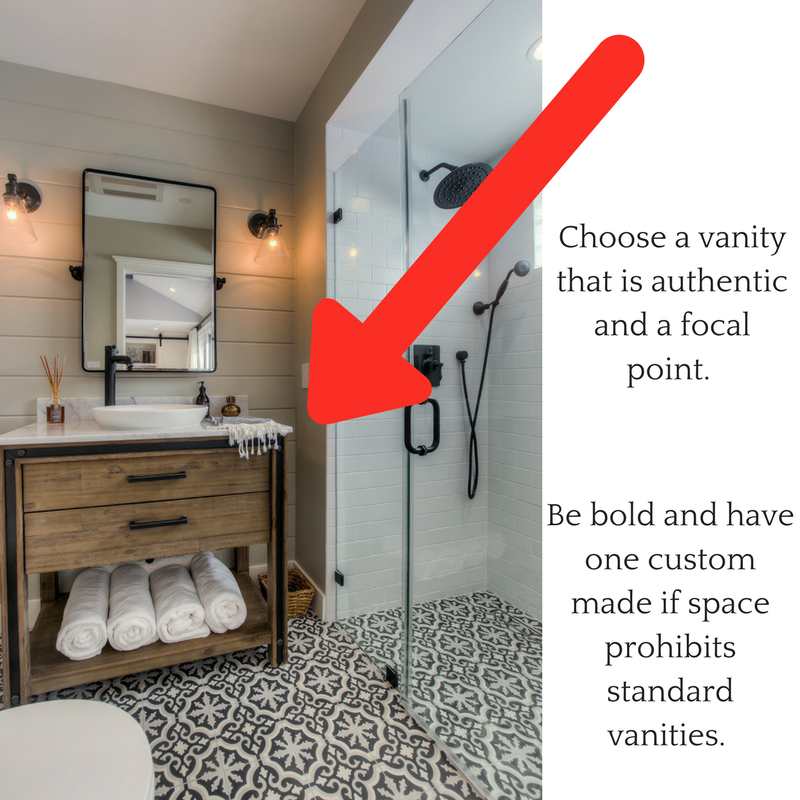 Add a bold vanity to make your bathroom remodel stand out