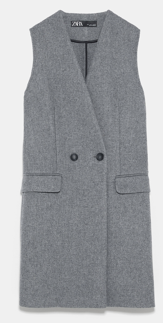 sleeveless coat zara