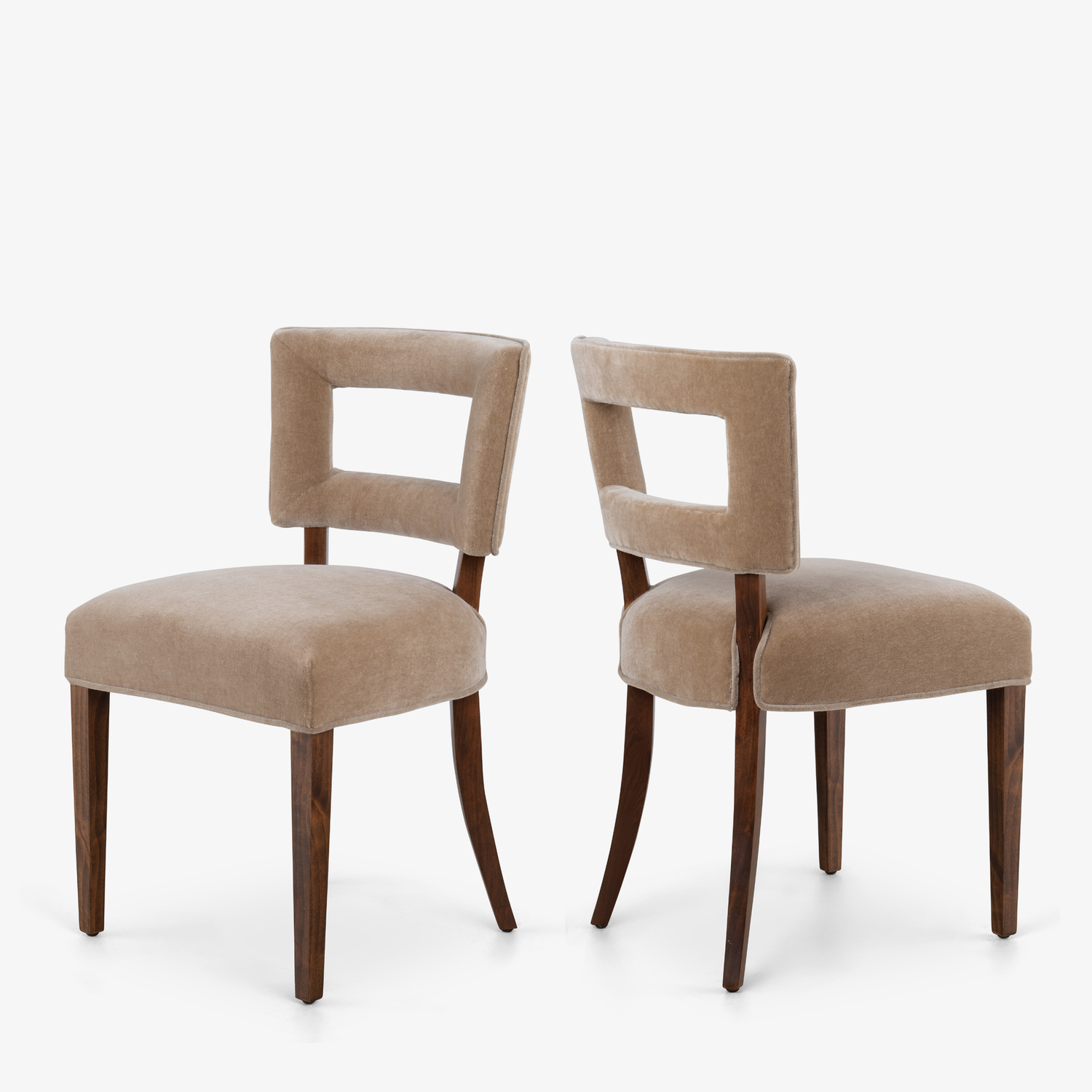 Gilbert Rohde for Herman Object Dining Sand 6 Mohair, Chairs Miller of Paldao | Beige Refinery in Set