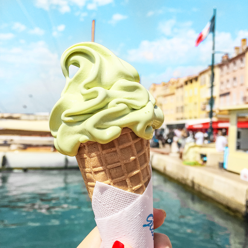 icecream in Saint-Tropez on the French Riviera