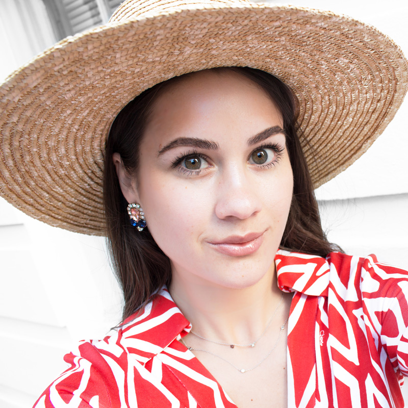 summer outfit Wide-brimmed straw hat
