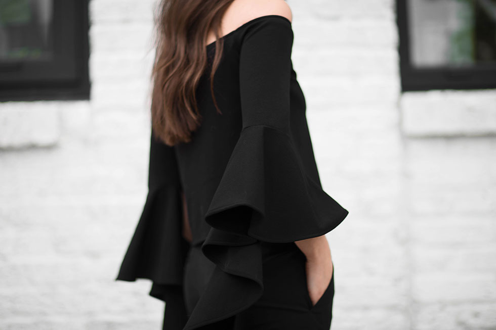 Your Not-So-Basic Guide to Rocking an Off-The-Shoulder Top - ELLERY RUFFLE SLEEVE OFF-SHOULDER TOP