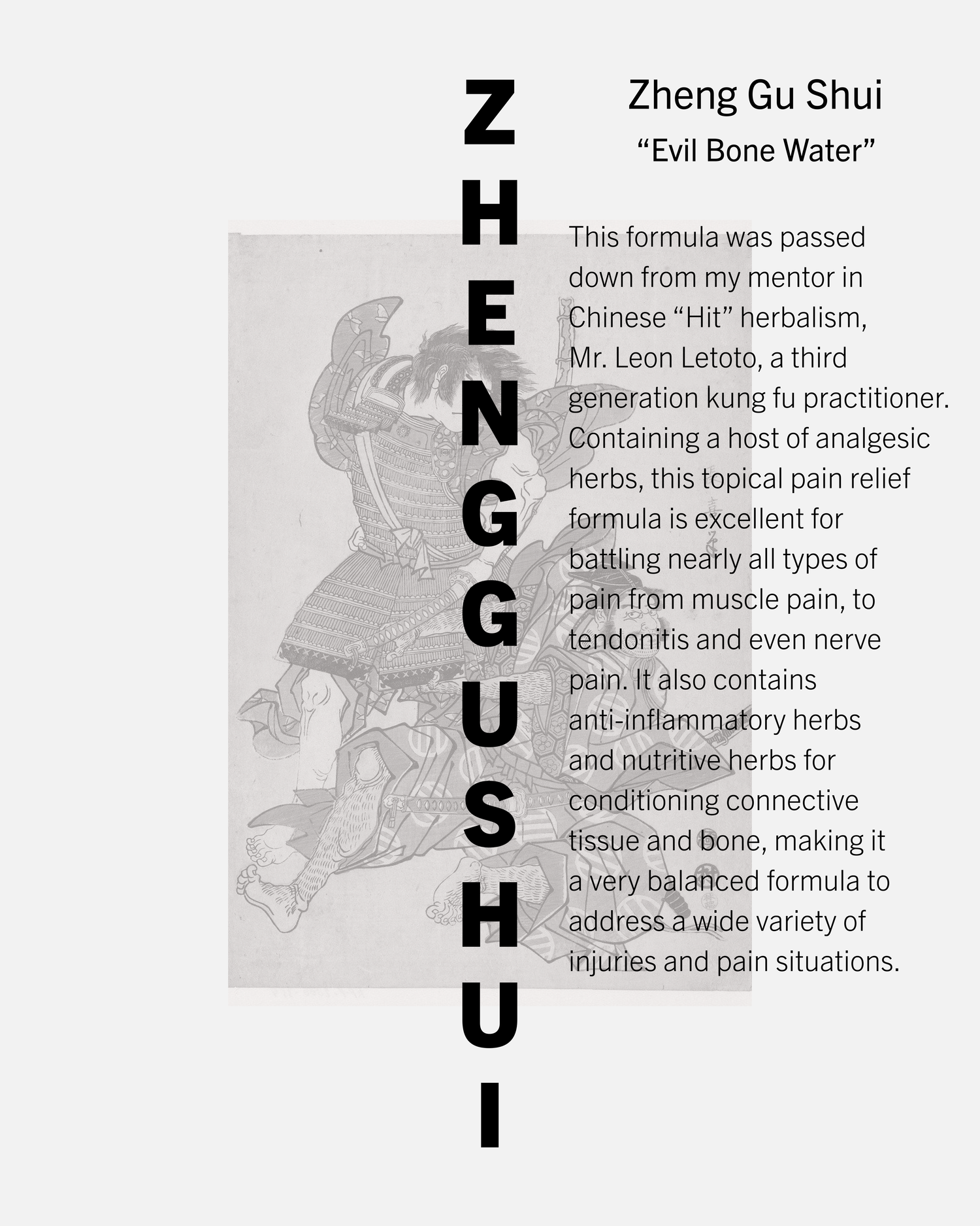 Zheng Gu Shui- Evil Bone Water - Point Zero Acupuncture