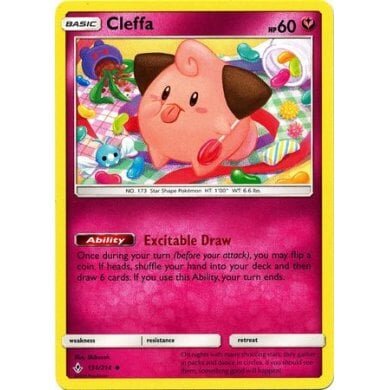 Uncommon 131/214 Cleffa Pokemon Card SM Unbroken Bonds 