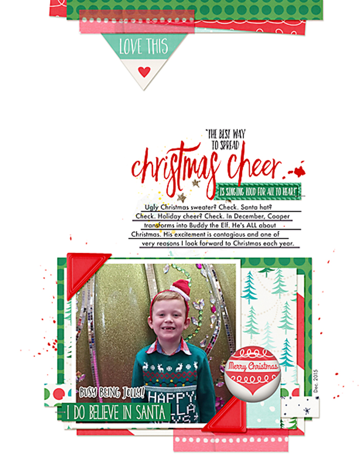 Buddy the Elf | Simple Scrapper | Kimberly Kalil Designs