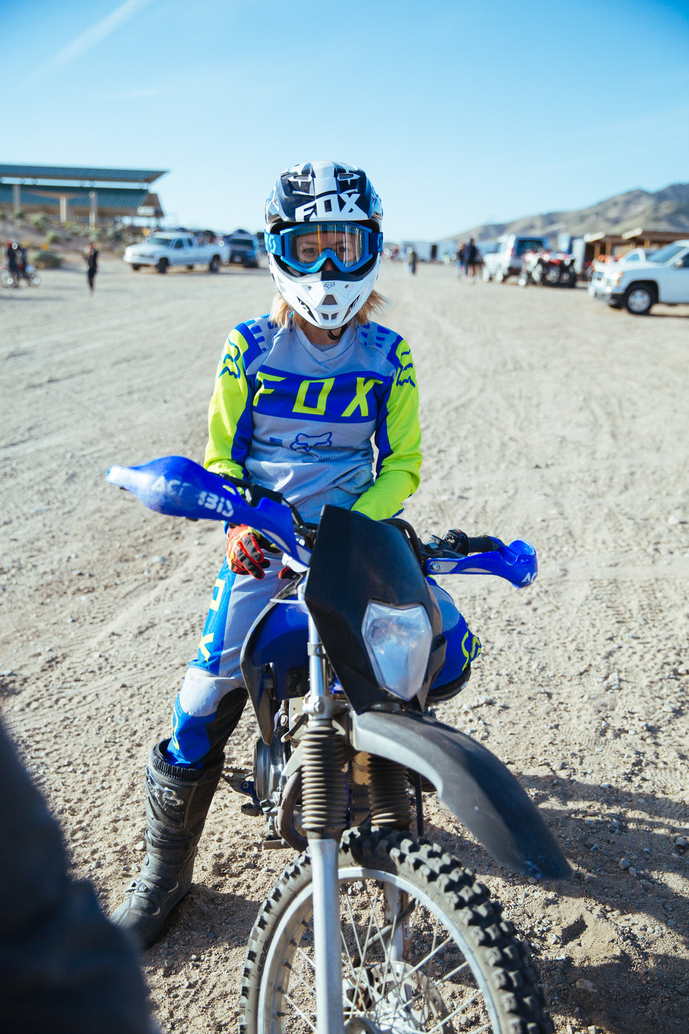 blue dirt bike gear