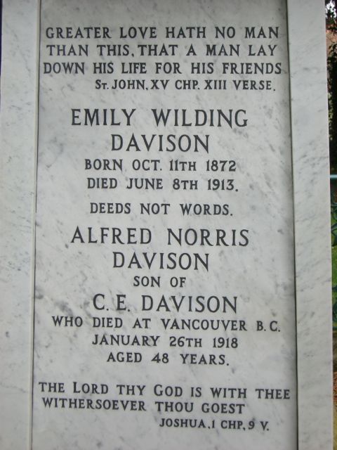 Memorial to Emily Davison