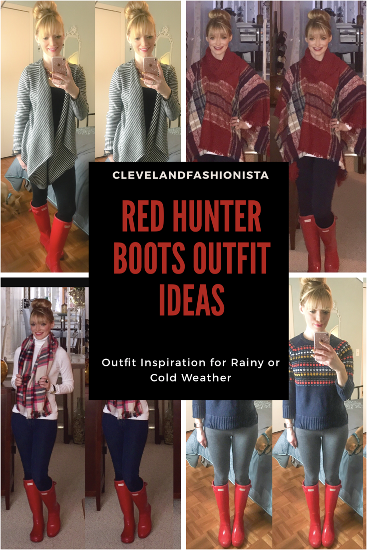 Red Hunter Boots Outfit Ideas 