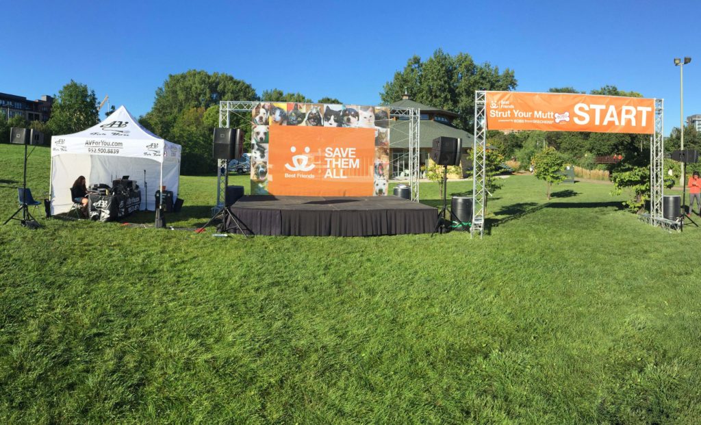 Photo of AV for You Audio and Truss Structures for Strut Your Mutt at Wolfe Park in St. Louis Park