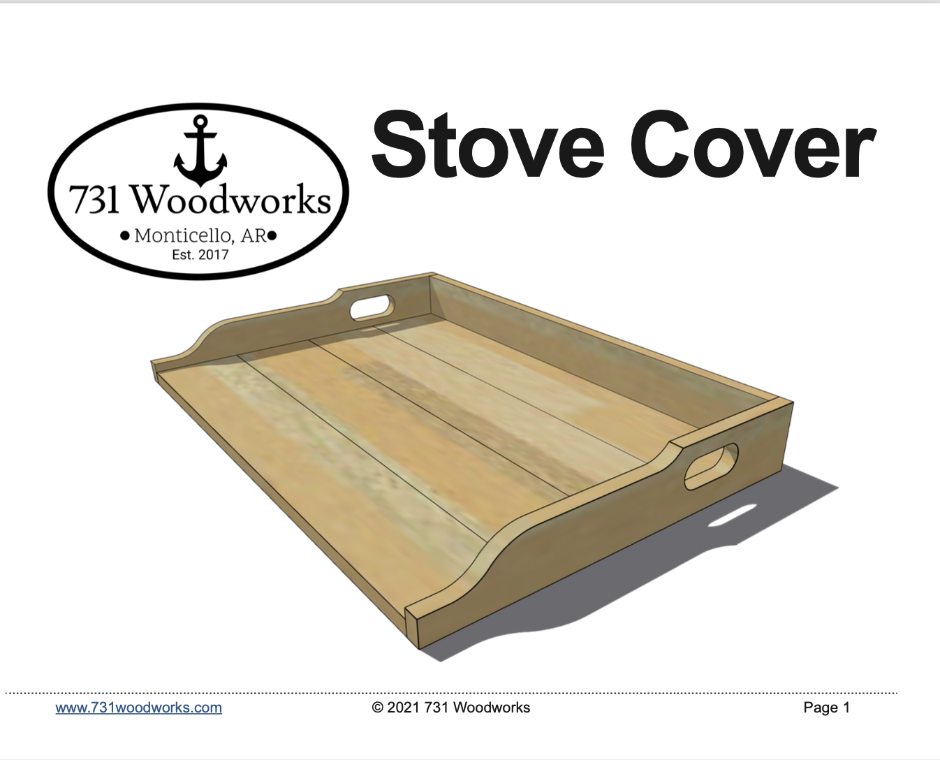DIY Stove Cover Plans  Farmhouse Stove Cover Woodwork Plans — 731 Woodworks