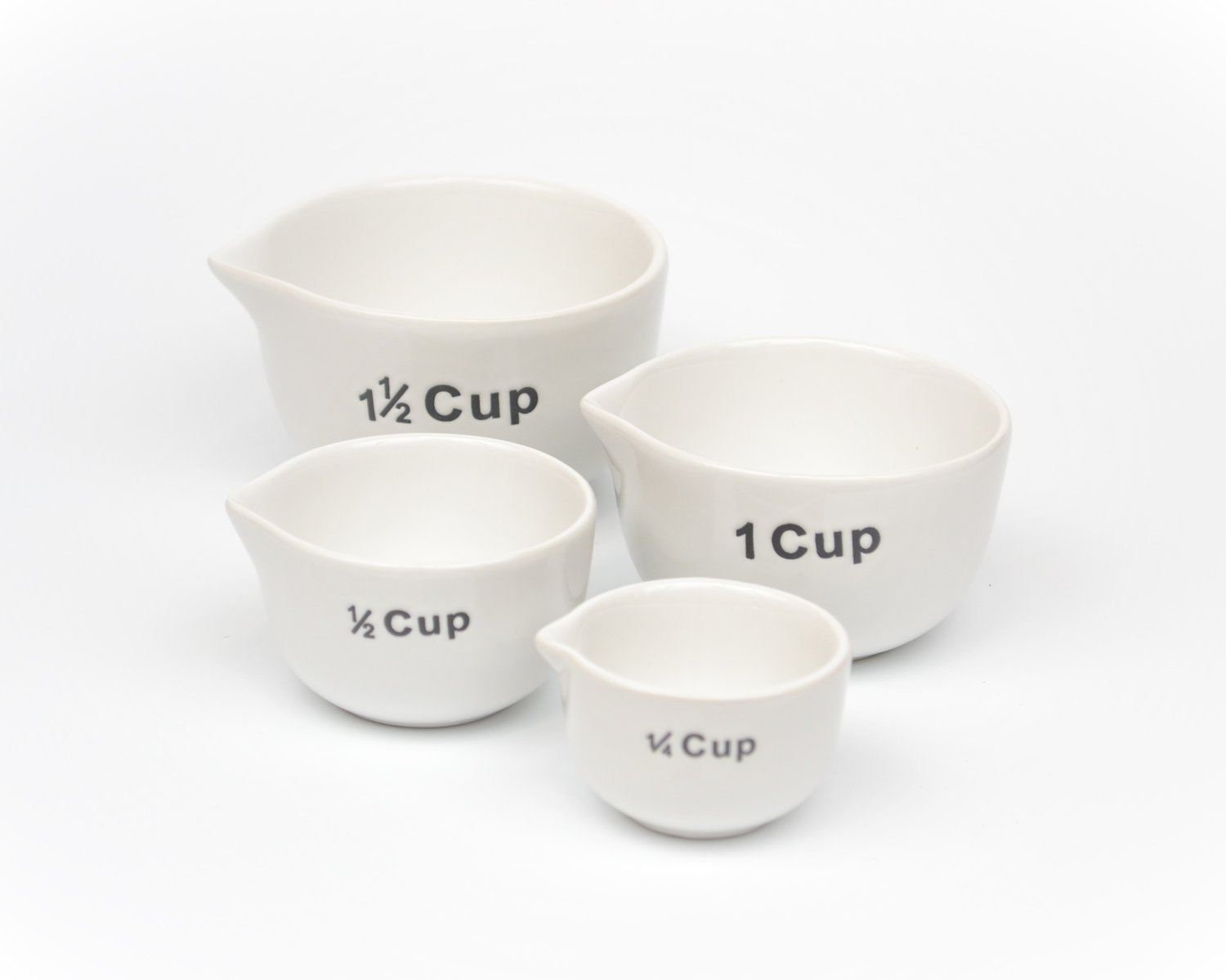 Set of 4 Pastel Colored Nesting Stoneware Measuring Cups from Now