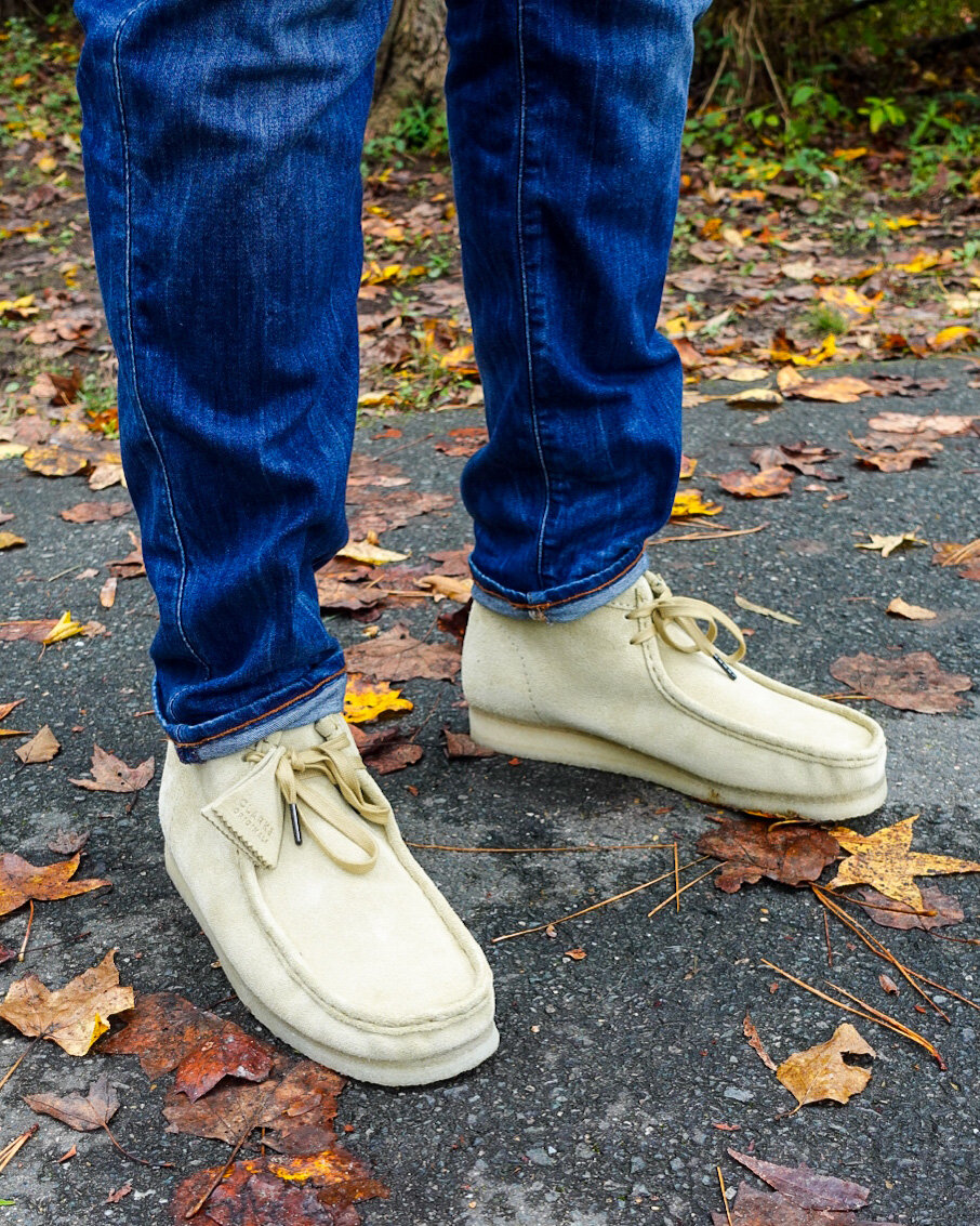 clarks wallabees with jeans