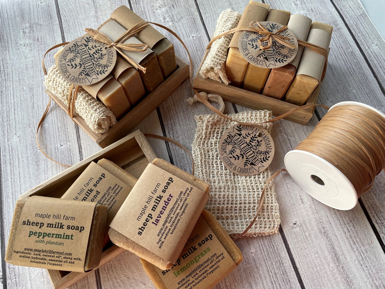 Sheep Milk Soap Wood Crate Gift Set — Maple Hill Farm