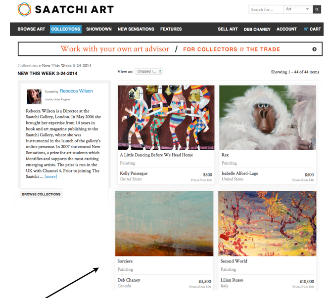 Featured Artist on Saatchi Online